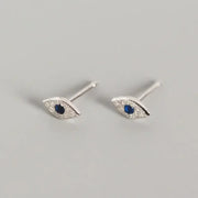 Blue Evil Eye Zircon Earrings