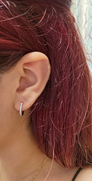 Tiny Silver Hoop Earring