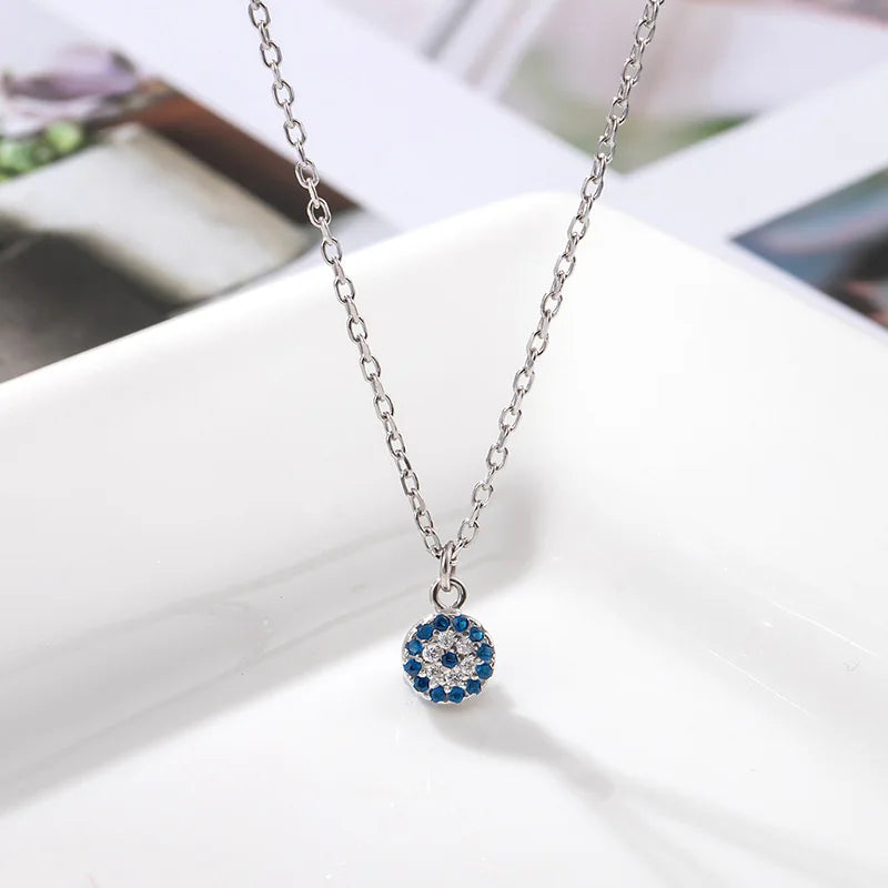 Azure Guardian Zircon Necklace