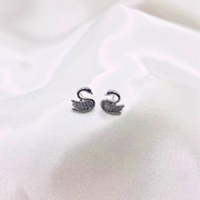 Silver Swan Princess Earrings